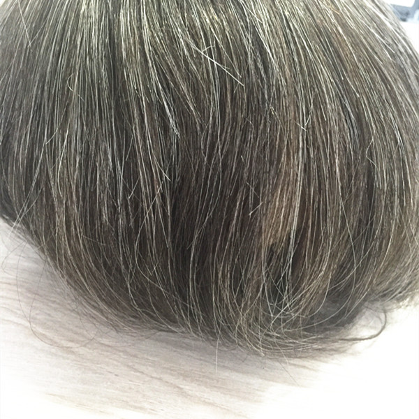 Men toupee Thin skin with 45% grey hair YL114